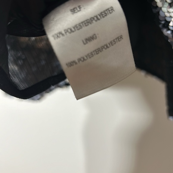 Tanya Taylor Zoey disco Sequin plunging v neck Camo Wrap mini dress long sleeve - Picture 6 of 9